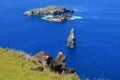 Motu Nui, Motu Iti and Motu Kau kau volcanic islets in Rapa Nui Easter island